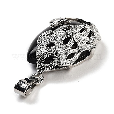 Подвески из натурального обсидиана G-G112-03P-12-1