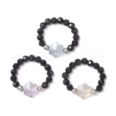 Стеклянные кольца для пальцев RJEW-JR00948-1