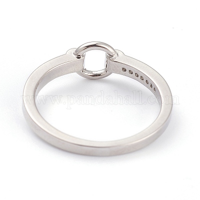 Кольца из латуни с микропаве RJEW-O042-02P-A-1