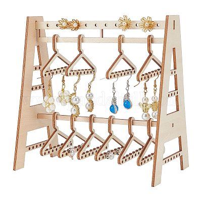 Wholesale PH PandaHall 1 Set Wooden Earring Display Holder 