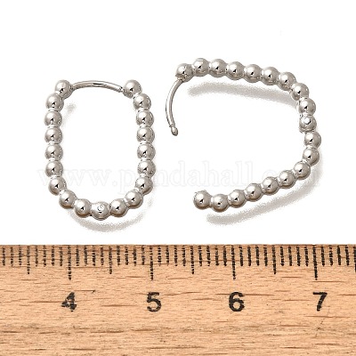 Серьги-кольца из нержавеющей стали 304 для женщин EJEW-M068-08B-P-1