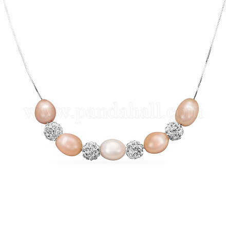 Shegrace nouveau design collier de perles en argent sterling JN59A-1