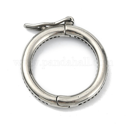 Tibetan Style 316 Surgical Stainless Steel Twister Clasps STAS-E191-07AS-01-1