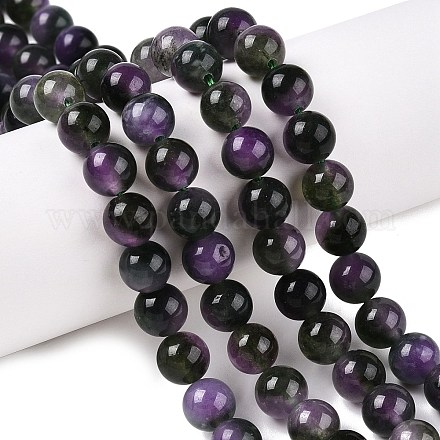 Окрашенные природные белый нефрит бисер пряди G-T138-8mm-210-3-1