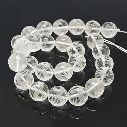 Natürlichem Quarz-Kristall-Perlen Stränge G-Q844-16mm-1