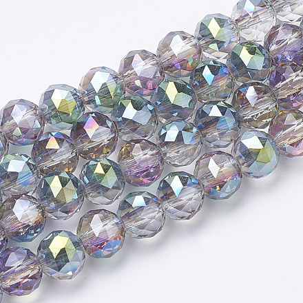 Chapelets de perles en verre électrolytique  EGLA-Q092-8mm-B01-1