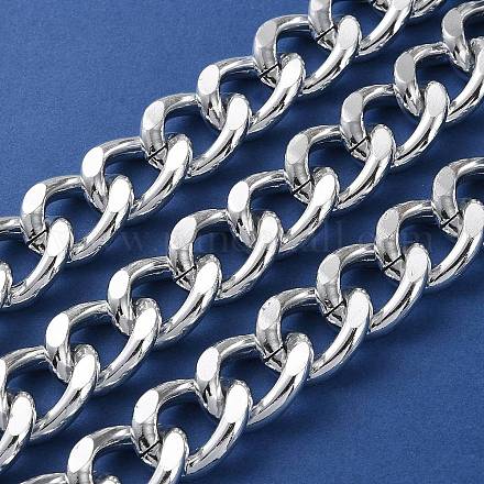 Oxidation Aluminum Diamond Cut Faceted Curb Chains CHA-H001-01S-1