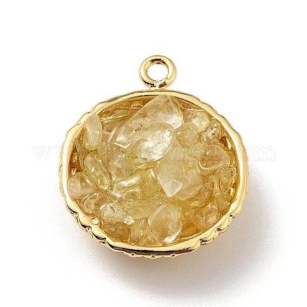 Подвески из натурального цитрина KK-C242-05G-18-1