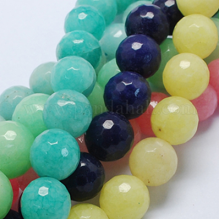 Chapelets de perles de jade naturel G-R166-14mm-M2-1