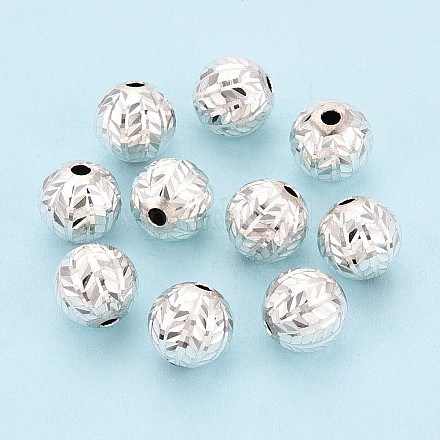 925 текстурированная бусина из стерлингового серебра STER-T008-45S-01-1