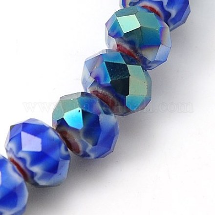Handmade Millefiori Glass Beads Strands LK-E003-1N-1