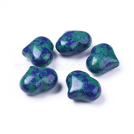 Pierre naturelle de chrysocolle et de lapis-lazuli X-G-F659-A19-1