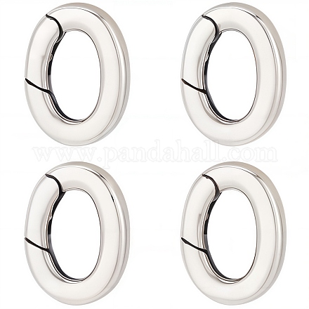 4 шт. 925 кольца Spring Gate из стерлингового серебра из Таиланда STER-SC0001-34-1