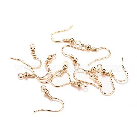 Brass Earring Hooks KK-R037-08G-1