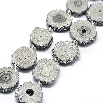 Chapelets de perles en cristal de quartz druzy naturel G-F582-A11-1