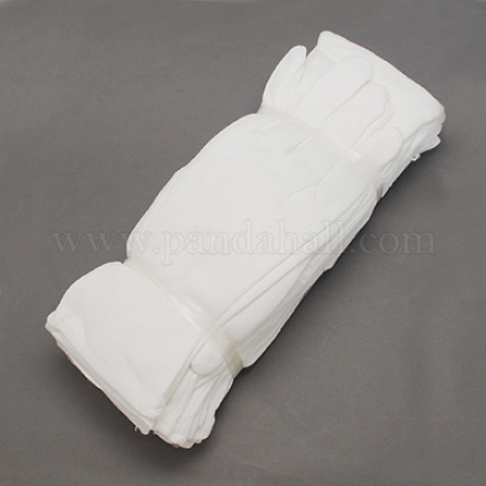 ガーゼの手袋  普遍的なクリーニング作業指手袋  ホワイト  150x80mm AJEW-R003-2-1