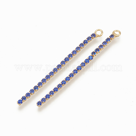 Ciondoli in catena con strass in ottone KK-Q735-380G-05-1