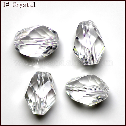 Abalorios de cristal austriaco de imitación SWAR-F077-11x8mm-01-1