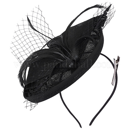 Сетчатые резинки для волос с вуалью OHAR-WH0011-63B-1