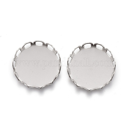 304 Stainless Steel Cabochon Settings STAS-P249-16A-P-1