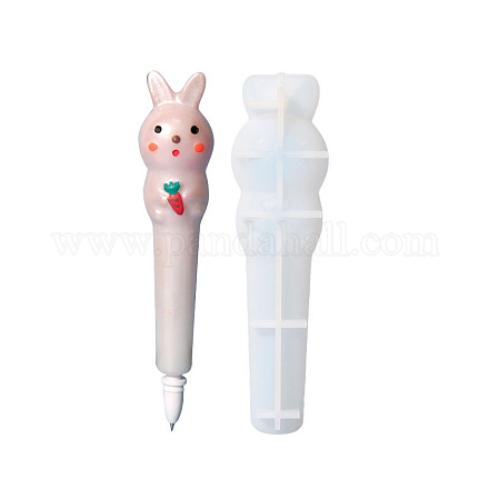 Diy кролик шариковая ручка крышка силиконовые Молды DIY-E055-01-1