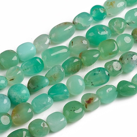 Brins naturels de perles de chrysoprase G-D0002-D65-1