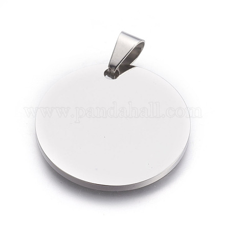 304 Stainless Steel Stamping Blank Tag Pendants STAS-L218-03P-1