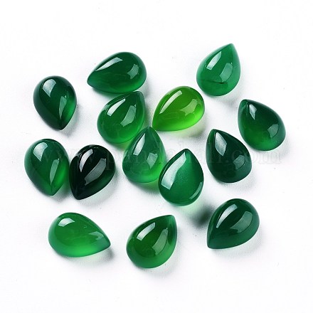 Natural Green Onyx Agate Cabochons G-P442-01-1