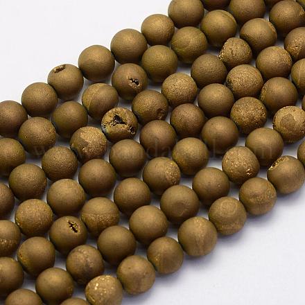 Fili di perline in agata naturale druzy G-G708-10mm-12-1