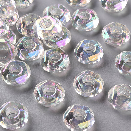 Perles européennes en acrylique transparente TACR-S156-013-1