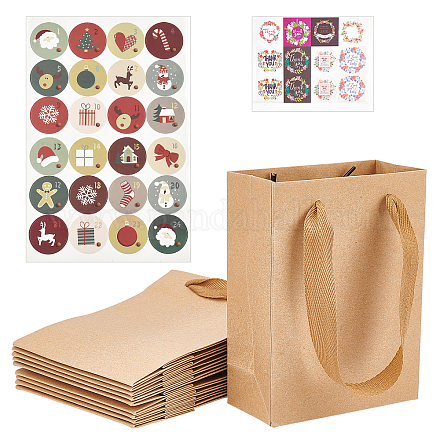 NBEADS 10 Pcs Kraft Paper Bags Kit DIY-NB0006-52-1