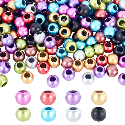 200 шт. матовые рондельные акриловые бусины&nbsp;ACRP-HY0001-04-1