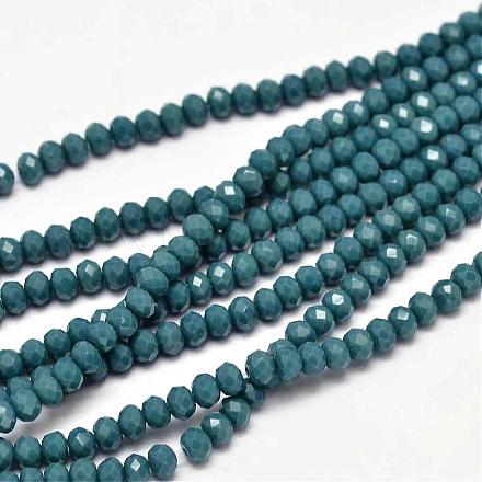 Faceted Rondelle Glass Beads Strands GLAA-I033-3mm-05-1
