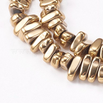 Electroplated Non-magnetic Synthetic Hematite Beads Strands G-P367-G04-1