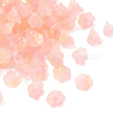 Прозрачные шапочки из стеклянных бусин GLAA-B028-01E-1