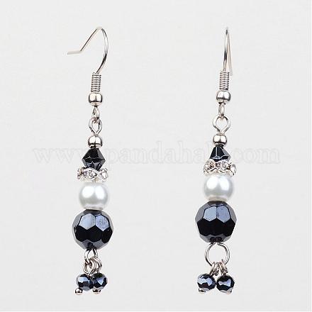 Glass Beads Dangle Earrings EJEW-JE02179-04-1