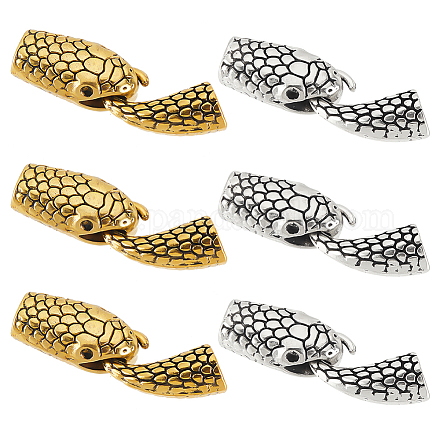 Nbeads 12 ensemble de fermoirs de bracelet à crochet en forme de serpent FIND-NB0002-94-1