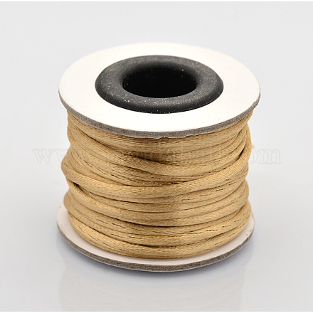 Cordons fil de nylon tressé rond de fabrication de noeuds chinois de macrame rattail X-NWIR-O001-A-19-1