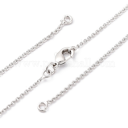 Латунь кабель цепи материалы для ожерлеья NJEW-D302-78P-1