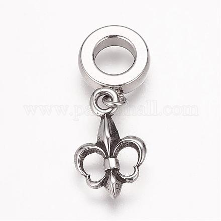 304 Stainless Steel European Dangle Charms OPDL-K001-08AS-1