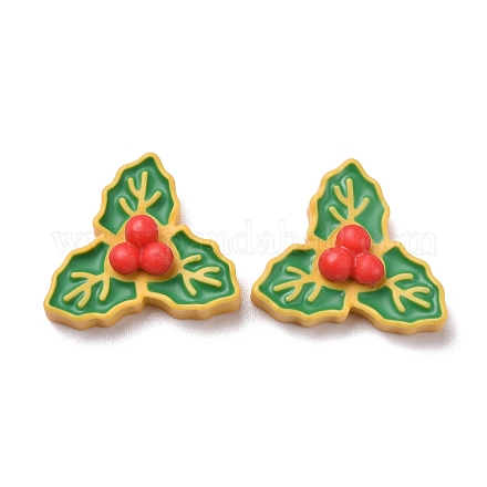 Christmas Theme Opaque Resin Cabochons X-RESI-G029-A09-1