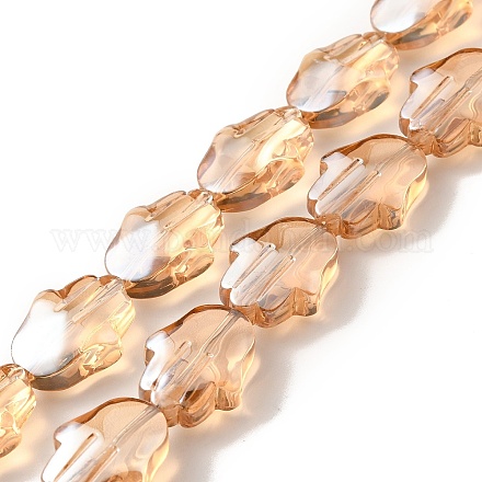 Transparentes perles de verre de galvanoplastie brins EGLA-F159-PL02-1