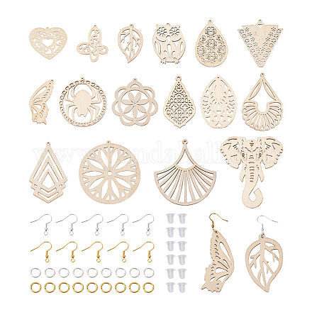 Kits de fabrication de boucles d'oreilles pendantes en filigrane biyun diy DIY-BY0001-33-1