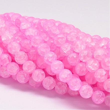 Chapelets de perles en quartz craquelé synthétique CCG-K002-8mm-03-1
