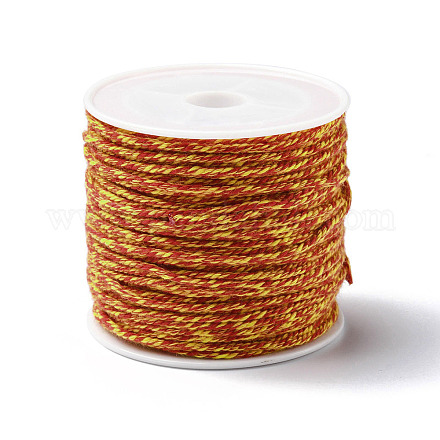 綿編み糸  スプールで  ラウンド  サンゴ  1.2mm  約21.87ヤード（20m）/ロール OCOR-B003-01A-20-1
