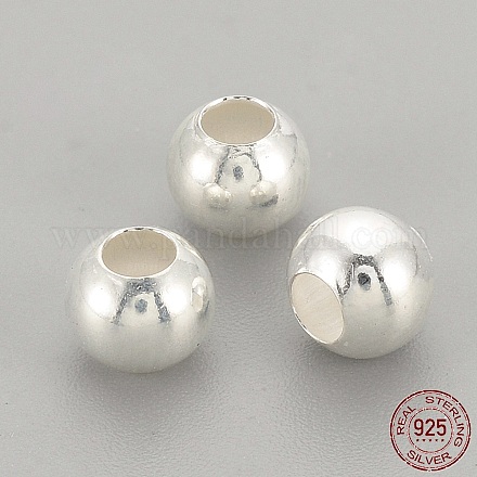 925 Sterling Silber Perlen STER-S002-12-3mm-1