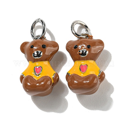 Подвески из латуни с покрытием из эмали KK-S366-02P-1