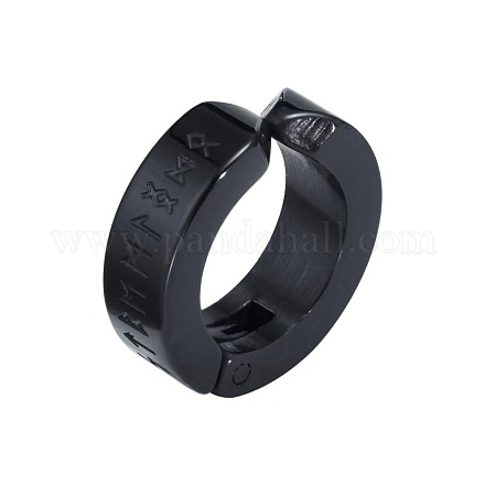 Серьги-кольца из нержавеющей стали 304 с римским узором FS-WGFD118-02-1