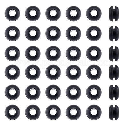 SUPERFINDINGS About 250pcs Silicone Protective Wire Washer Black Wire Cable Hole Protection Ring Rubber Grommet Gasket for Protects Wire Cable FIND-FH0005-59-1