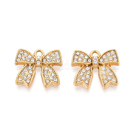 Подвески из нержавеющей стали 304 со стразами STAS-T064-82G-03-1